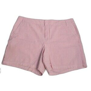 Marc New York Shorts Women's Sz 14 Andrew Marc Walking Pink White Striped